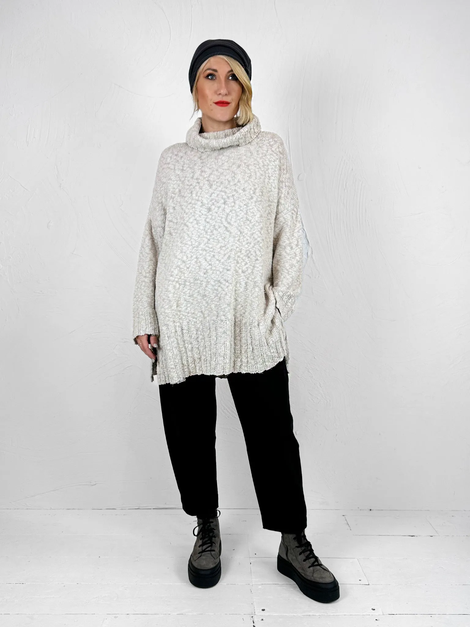 832 Roll Neck Longline Jumper - 3 Colours
