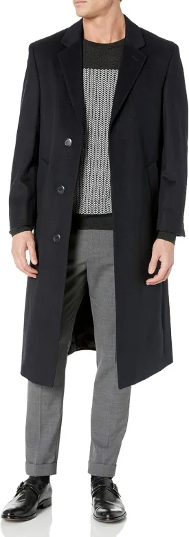 Adam Baker Men's Single Breasted Luxury Wool Full Length Topcoat - Available in Colors