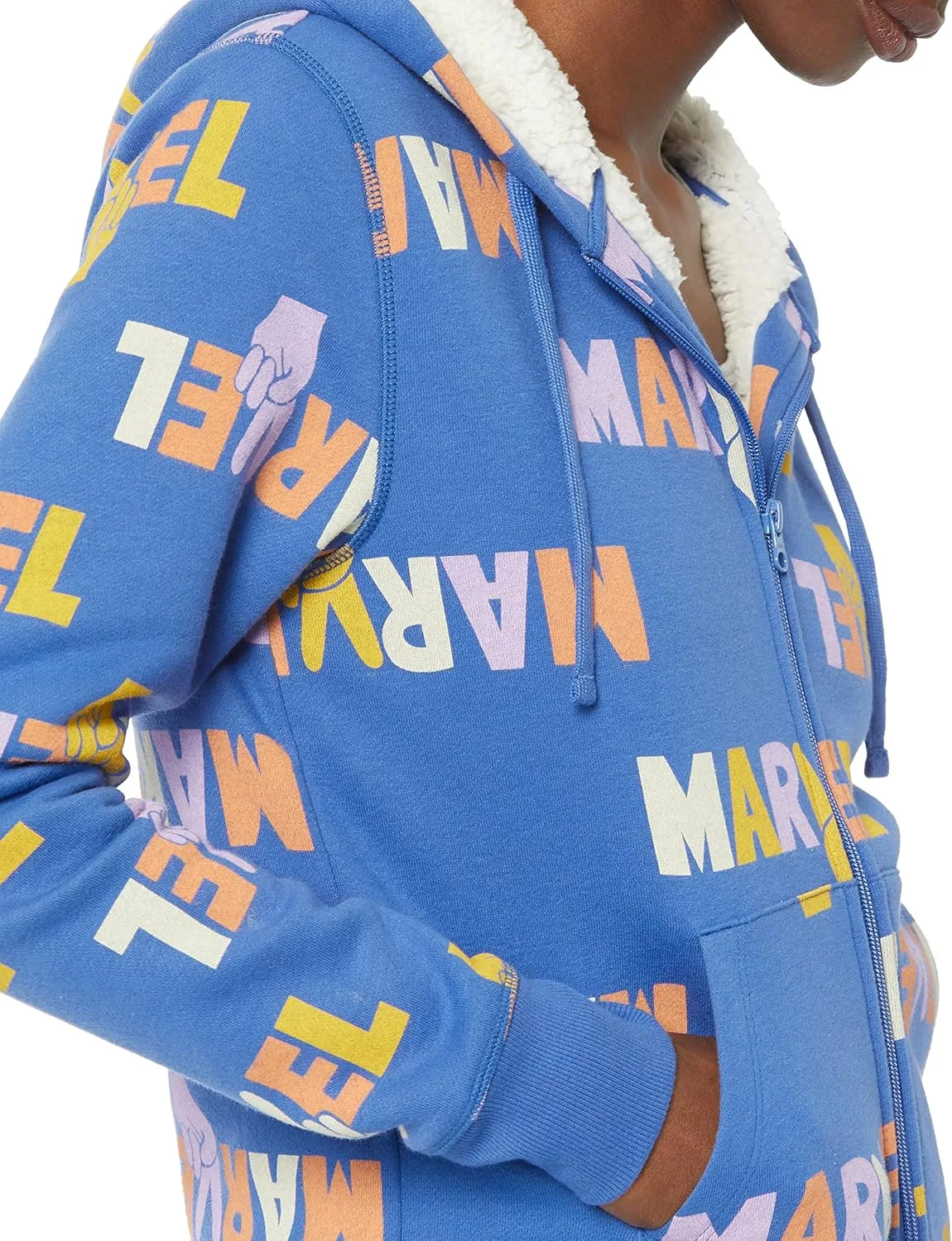 Amazon Essentials Disney | Marvel | Star Wars | Princess Women's Fleece Sherpa-Lined Full-Zip Hoodies