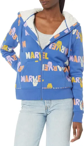 Amazon Essentials Disney | Marvel | Star Wars | Princess Women's Fleece Sherpa-Lined Full-Zip Hoodies