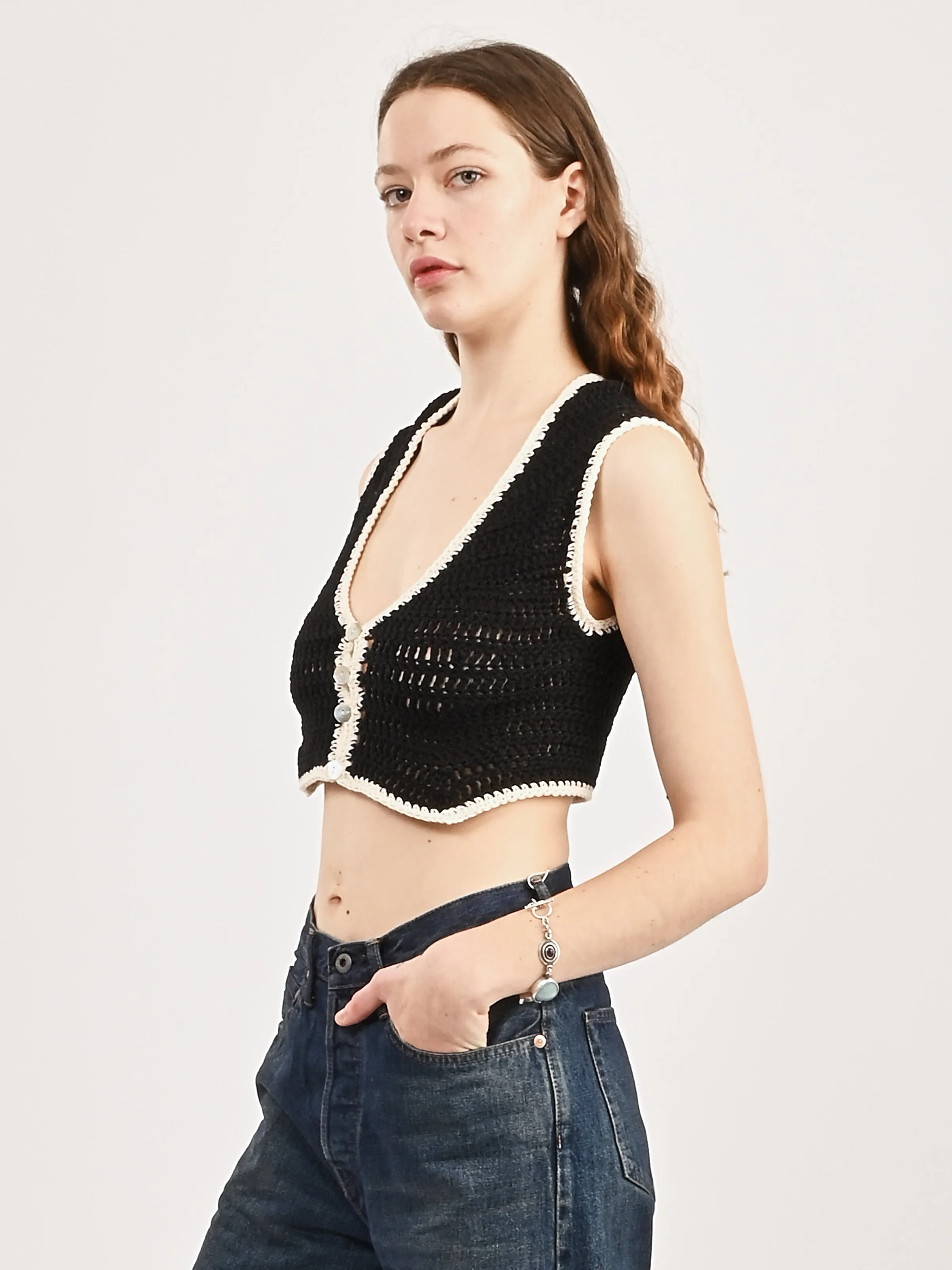 Black Cleo Vest