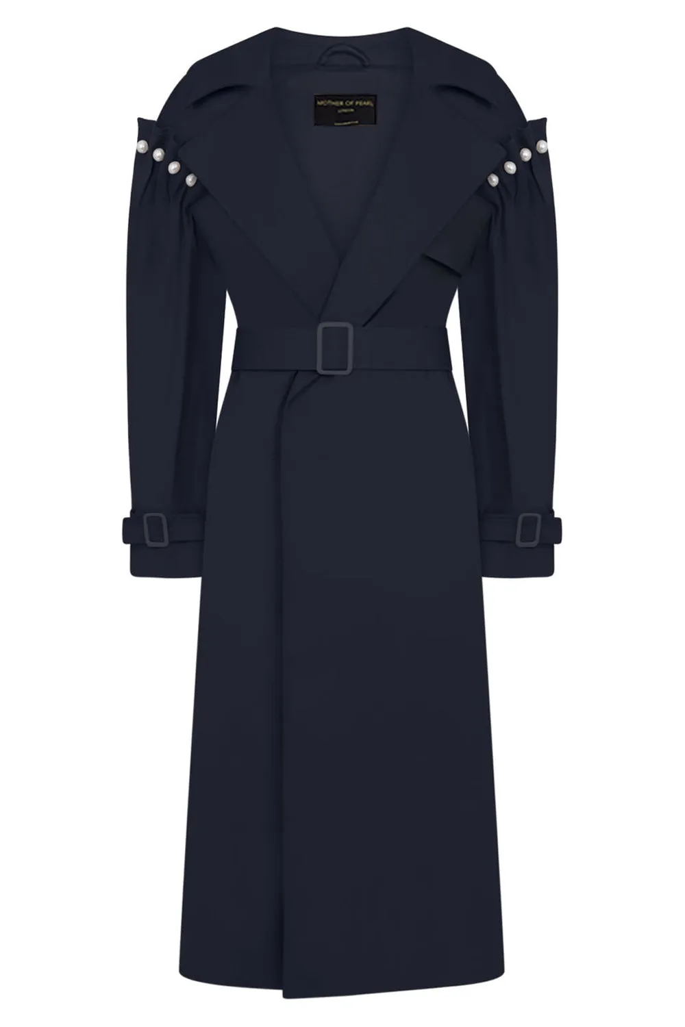 EMBER COTTON TRENCH COAT | NAVY