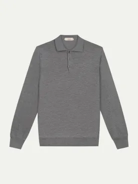 Extrafine Merino Polo Dark Grey