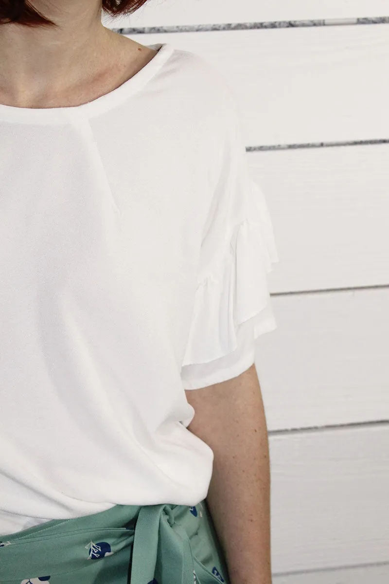 Églantine & Zoé - Mother of Pearl Viscose Crepe Fabric
