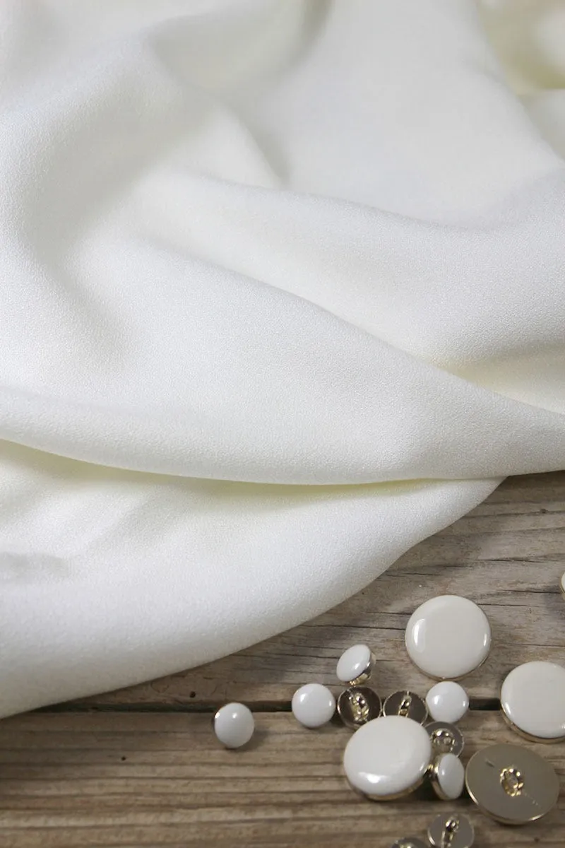 Églantine & Zoé - Mother of Pearl Viscose Crepe Fabric