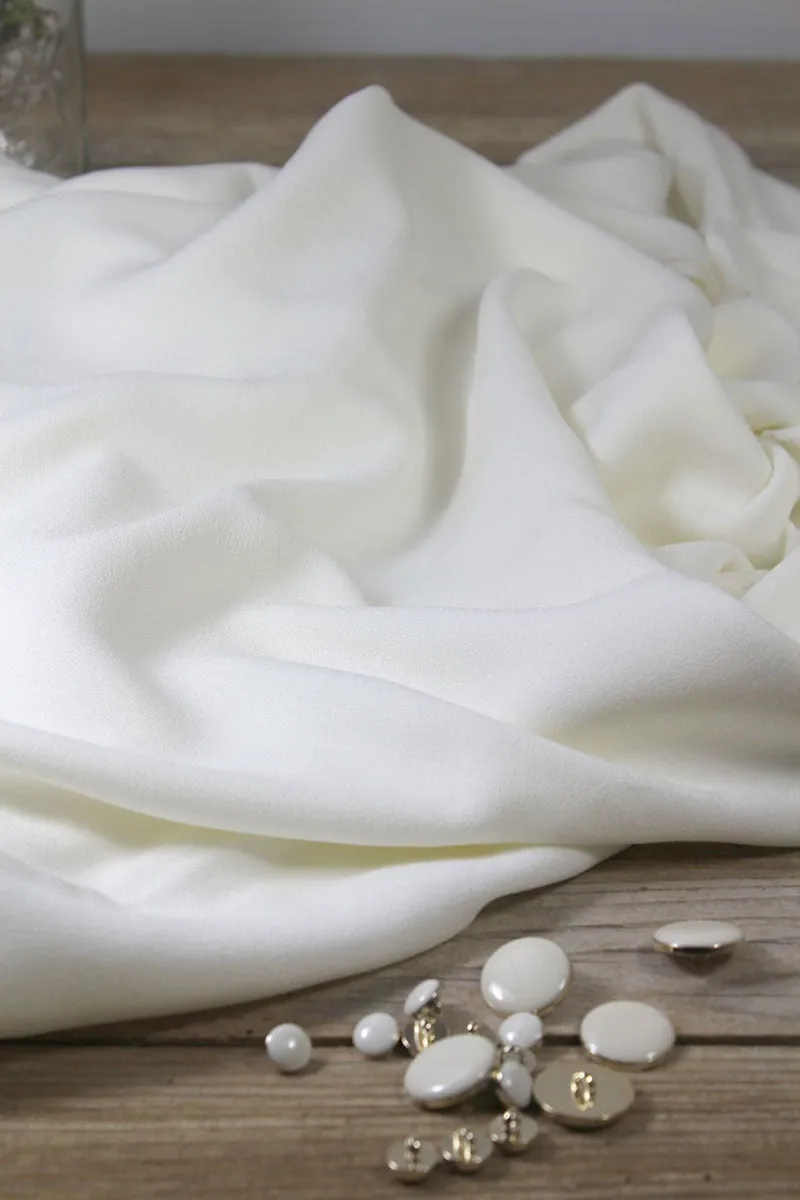 Églantine & Zoé - Mother of Pearl Viscose Crepe Fabric