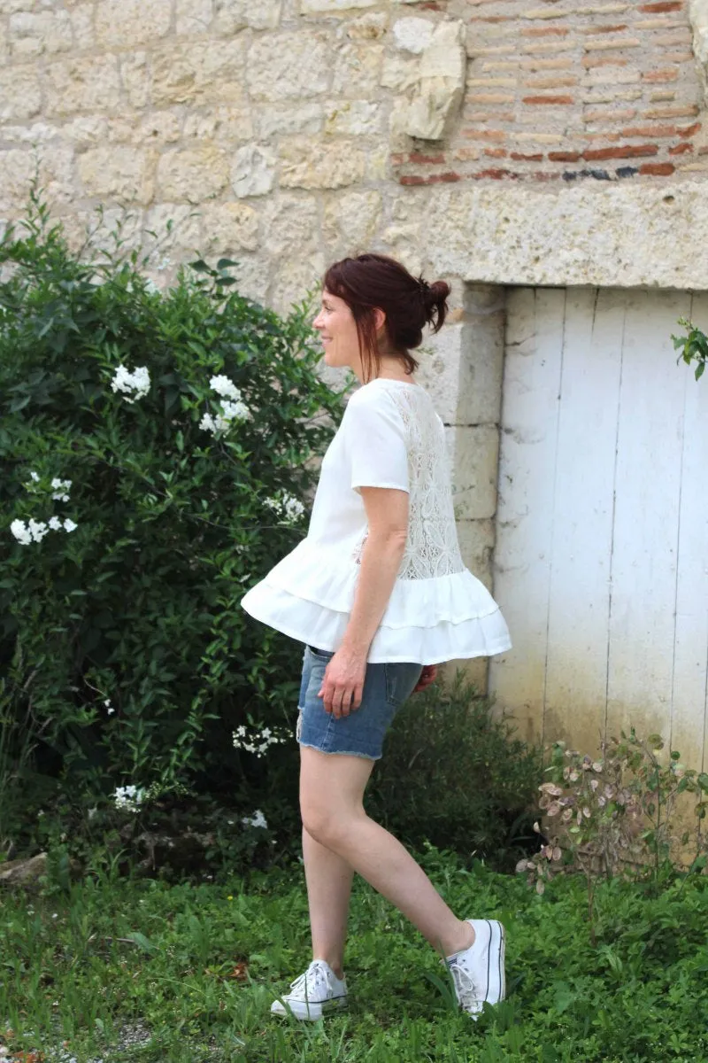 Églantine & Zoé - Mother of Pearl Viscose Crepe Fabric