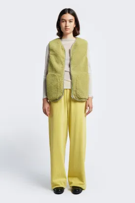 Hearth Shearling Vest Chartreuse / Sand
