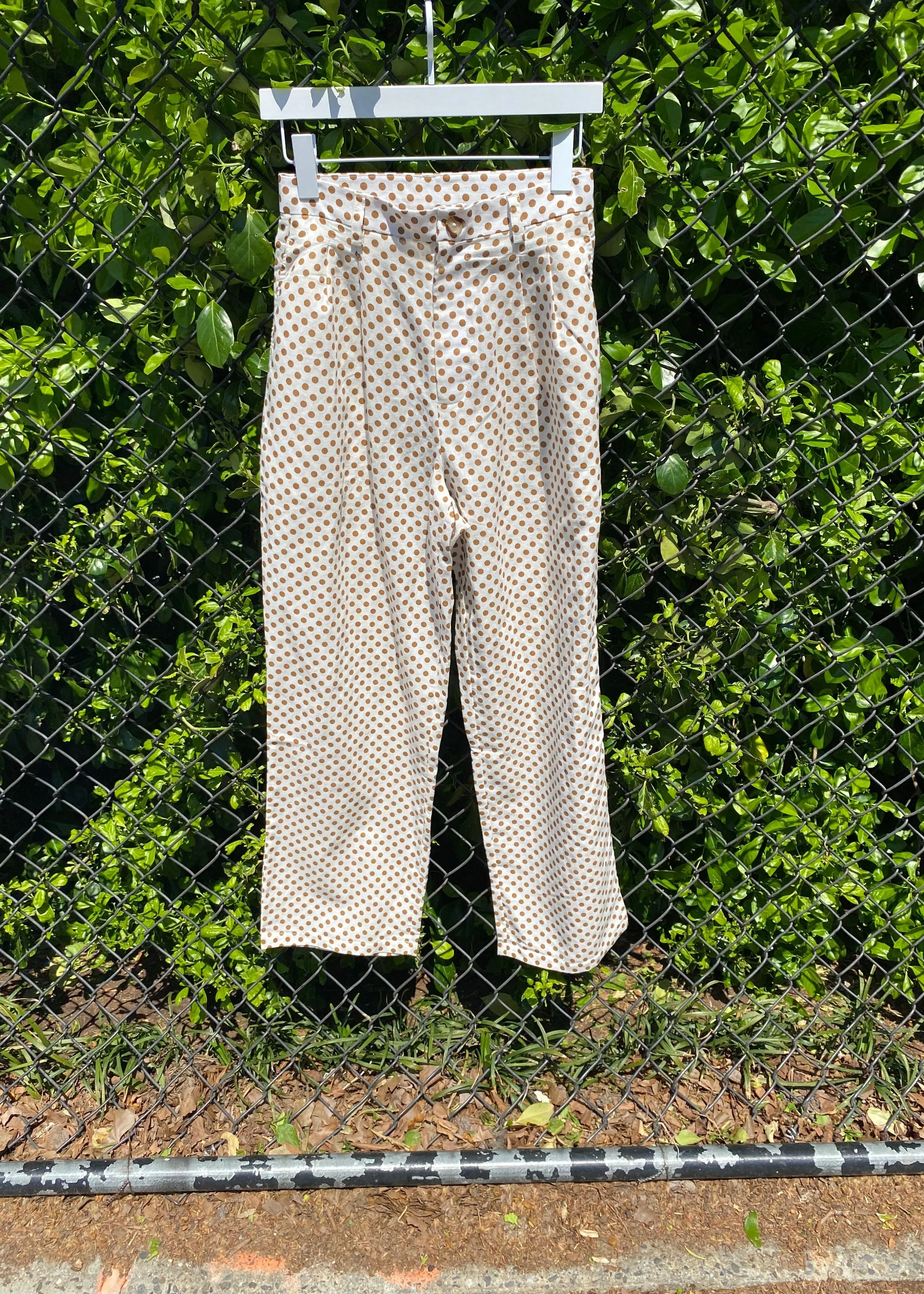 High waisted wide leg trousers