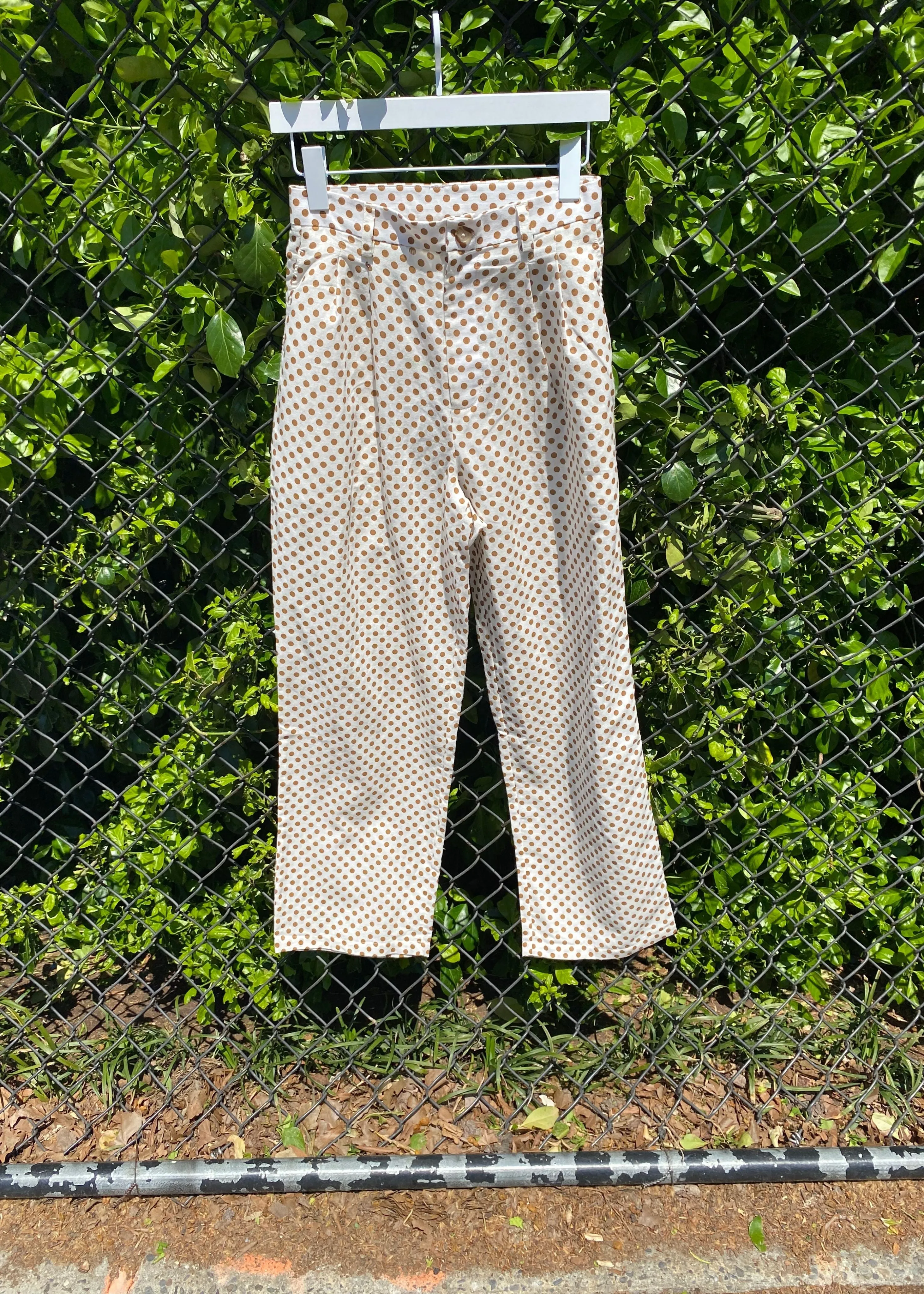 High waisted wide leg trousers
