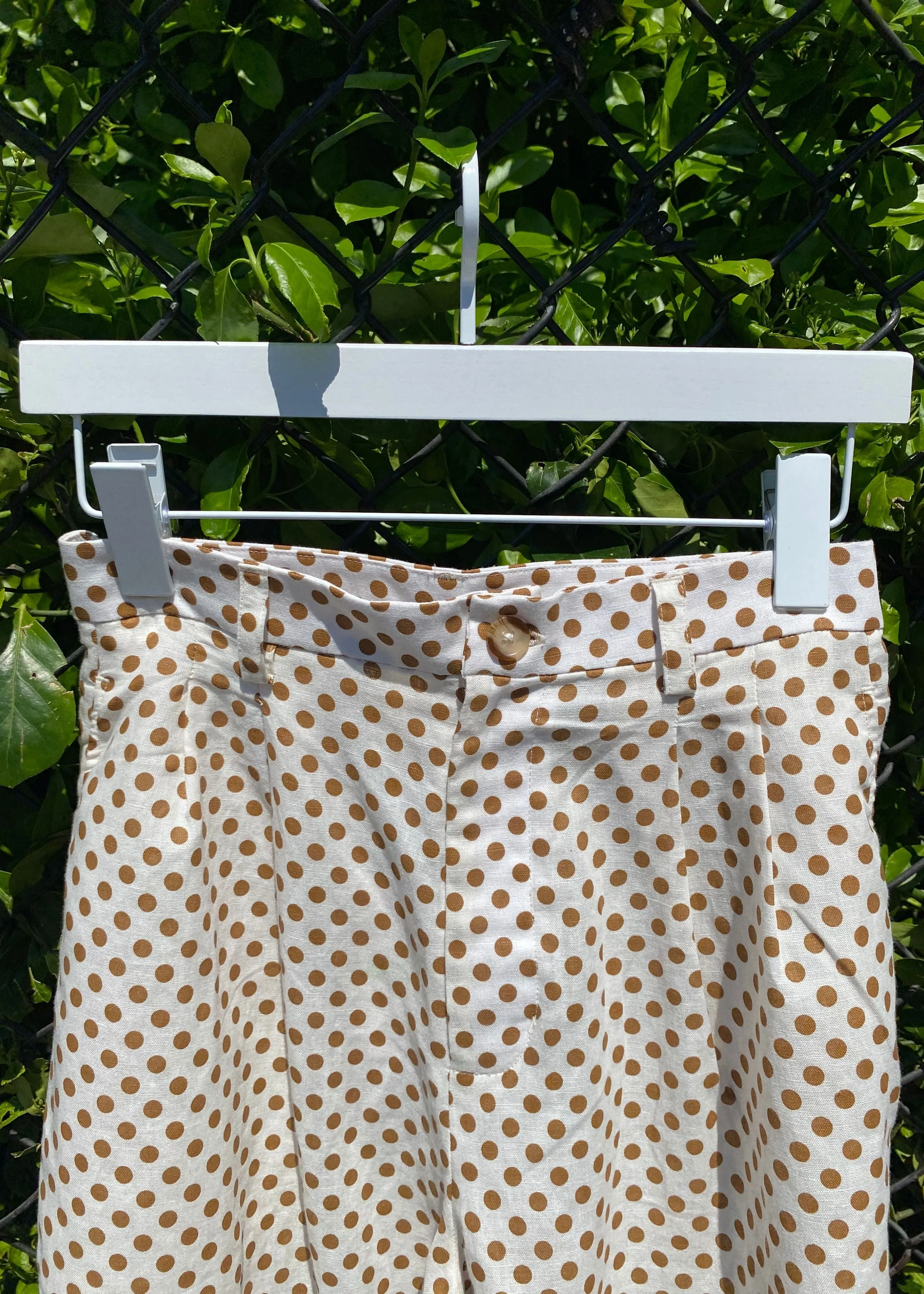 High waisted wide leg trousers