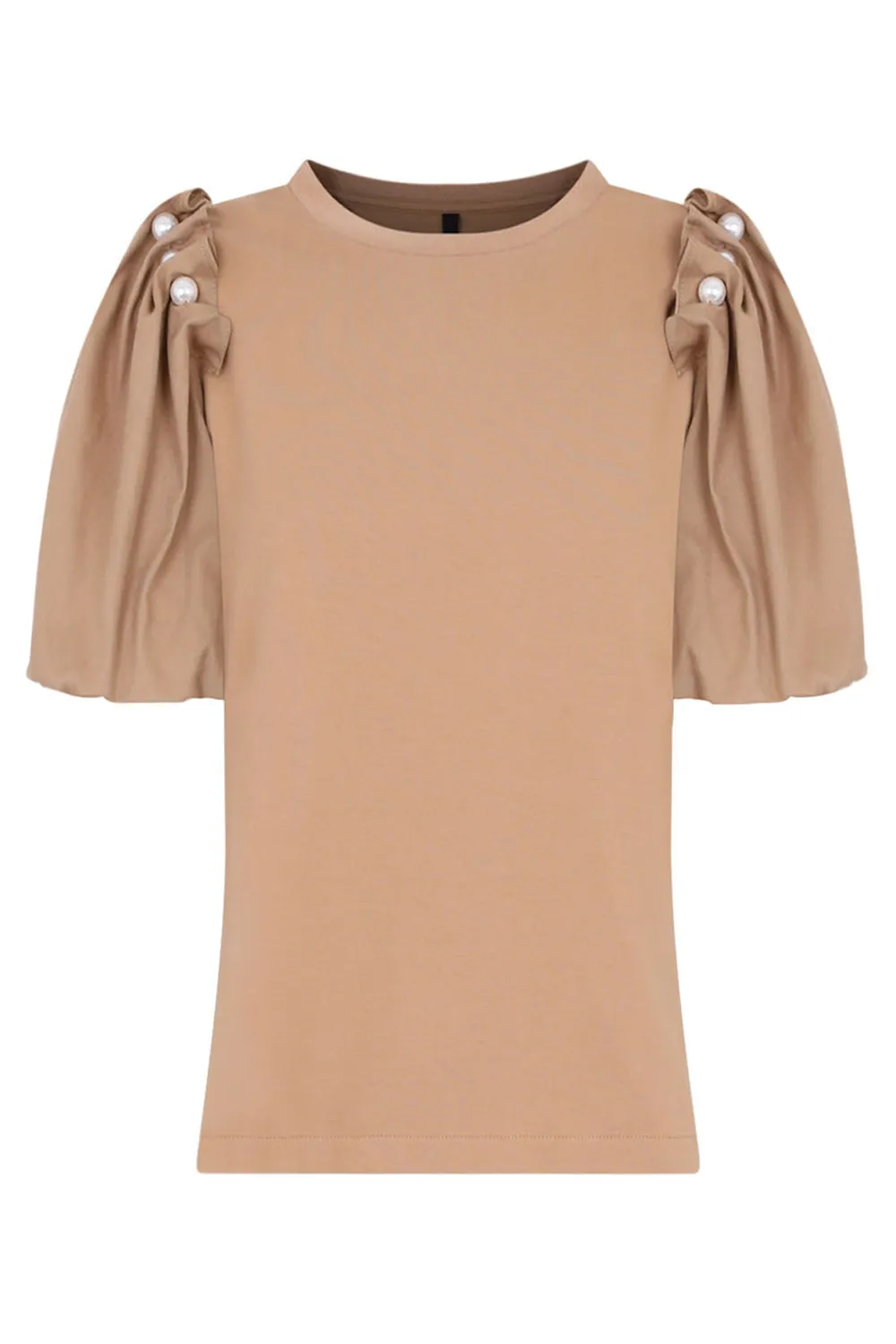 HOPE PUFF SLEEVE T-SHIRT | TAN
