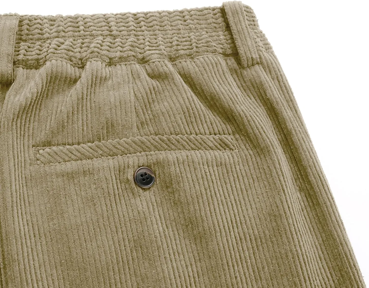 IDEALSANXUN Mens Corduroy Pants Pleated Casual Straight Leg Fall Winter Dress Pant Trouser