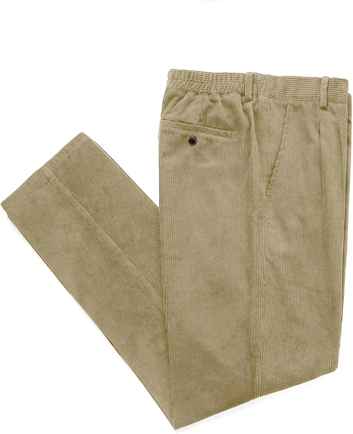 IDEALSANXUN Mens Corduroy Pants Pleated Casual Straight Leg Fall Winter Dress Pant Trouser