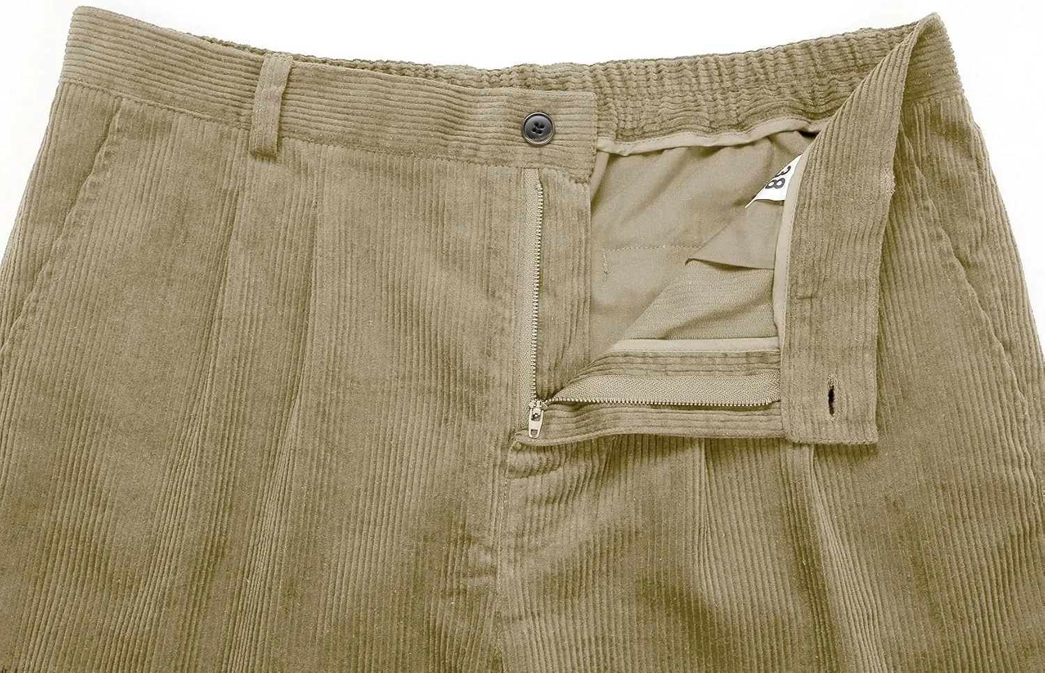 IDEALSANXUN Mens Corduroy Pants Pleated Casual Straight Leg Fall Winter Dress Pant Trouser
