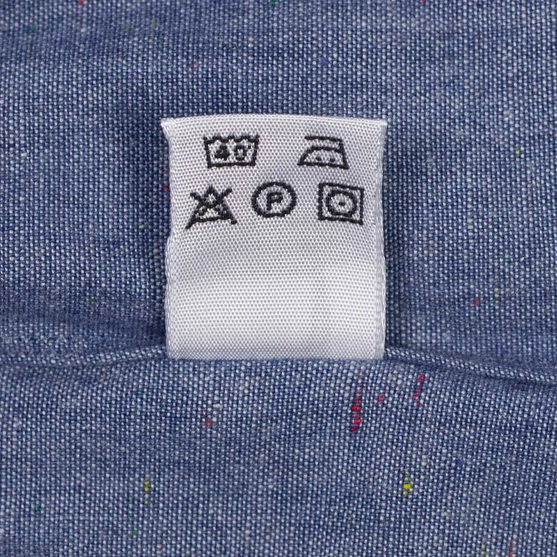 Japanese donegal denim cotton shirt, buttoned collar (restock)