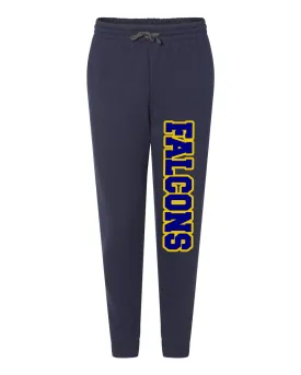 JTHS Falcons JERZEES - Nublend® Joggers - 975MPR - NAVY w/ 2 Color FALCONS down Leg.