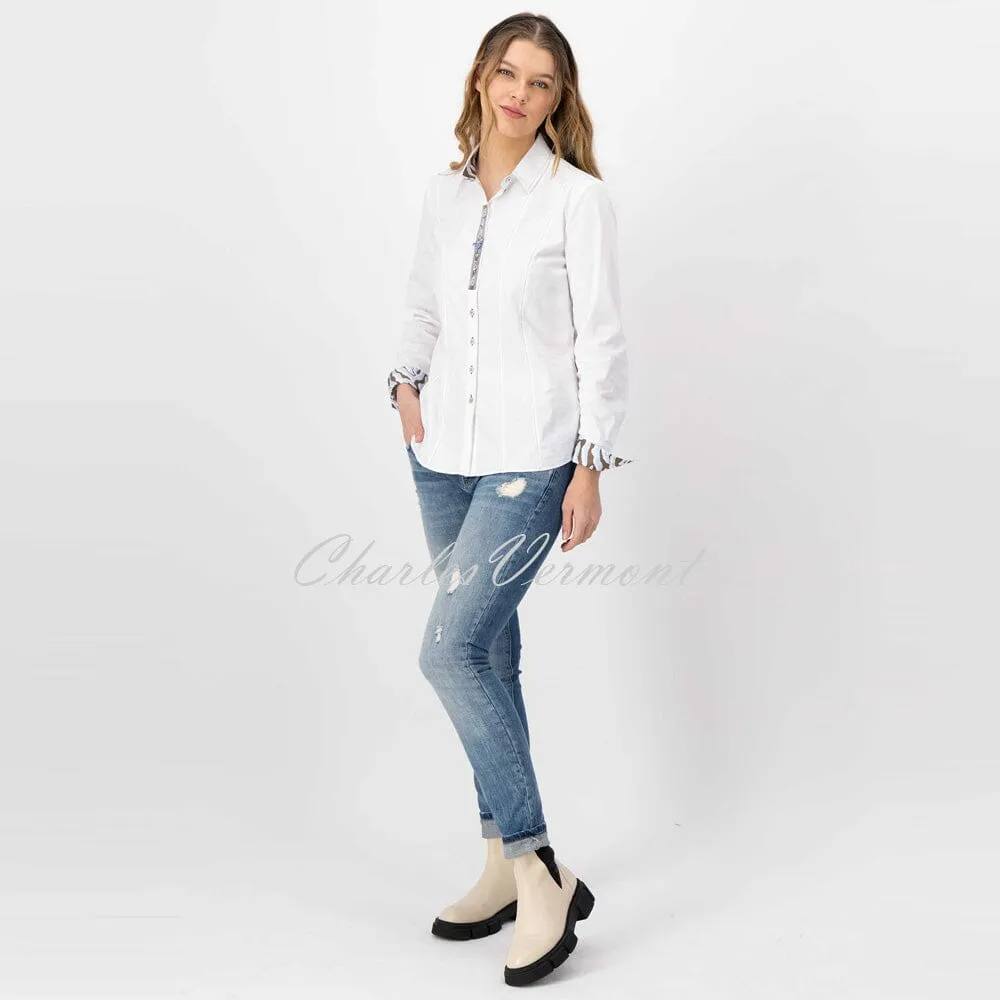 Just White Blouse with Animal Detail – Style C1246