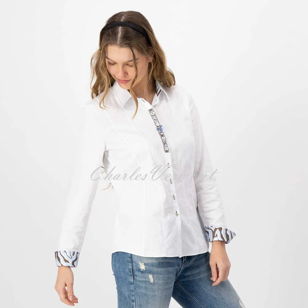 Just White Blouse with Animal Detail – Style C1246