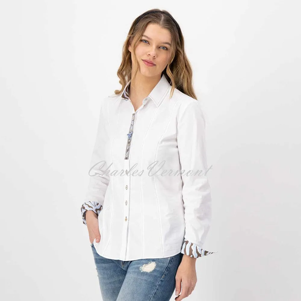 Just White Blouse with Animal Detail – Style C1246