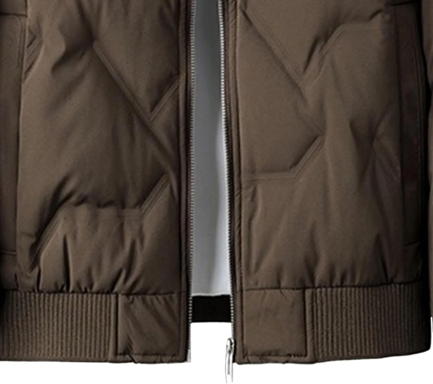 Mens Casual Bomber Jacket Full Zip Warm Winter Padded Coats Outwear Windproof Quilted Varsity Baseball Jacket