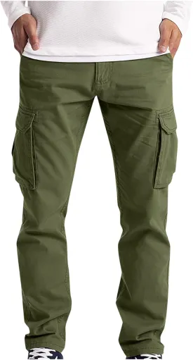 Men's Relaxed Fit Cargo Pant Tactical Pants Stretch Waistband Lightweight Durable Ripstop CCW Cargo Pants for Men