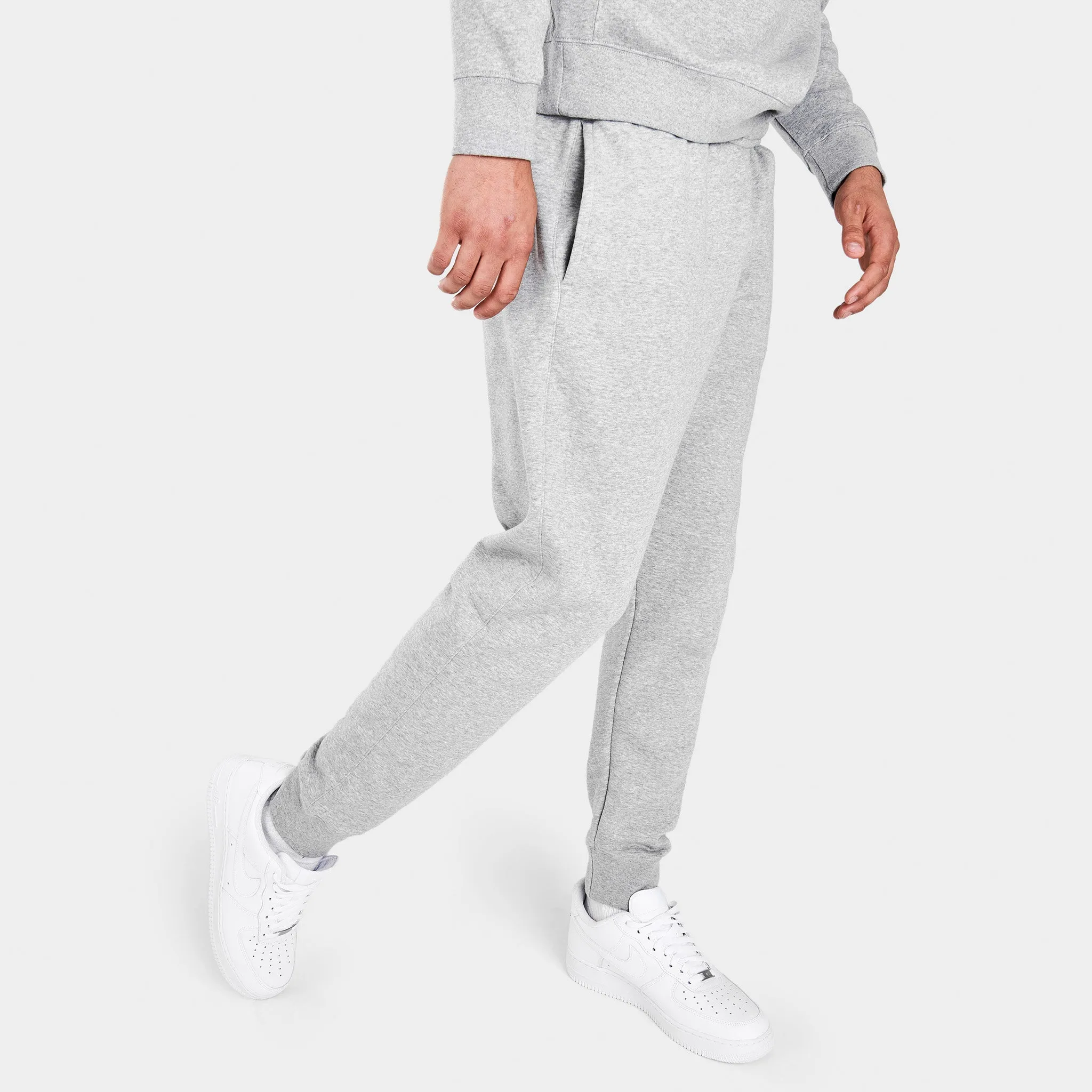 Nike Sportswear Club Fleece Joggers Dark Grey Heather / Matte Silver - White