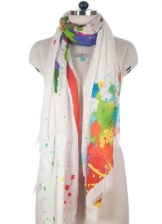 Nine Yaks Paint Splatter Cotton Shawl