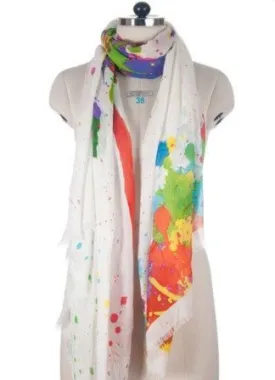 Nine Yaks Paint Splatter Cotton Shawl