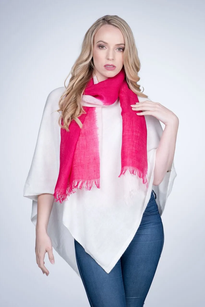 Nine Yaks Pink Linen Scarf