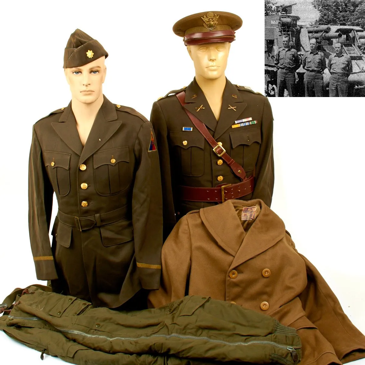 Original U.S. WWII 8th Armored Division Named Officer Grouping