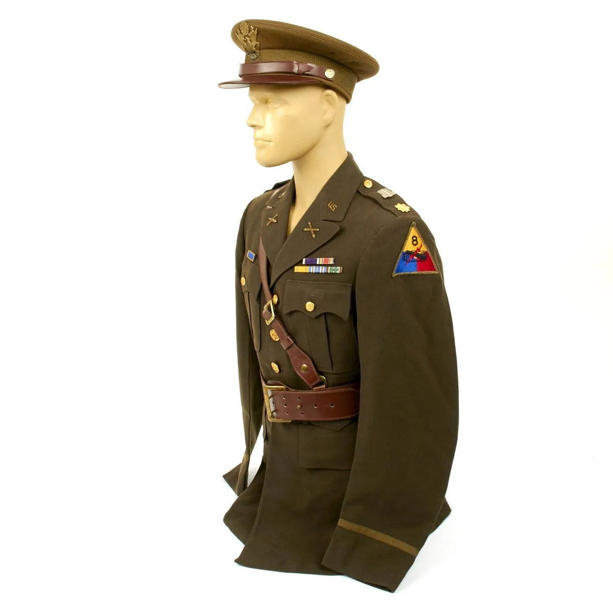 Original U.S. WWII 8th Armored Division Named Officer Grouping
