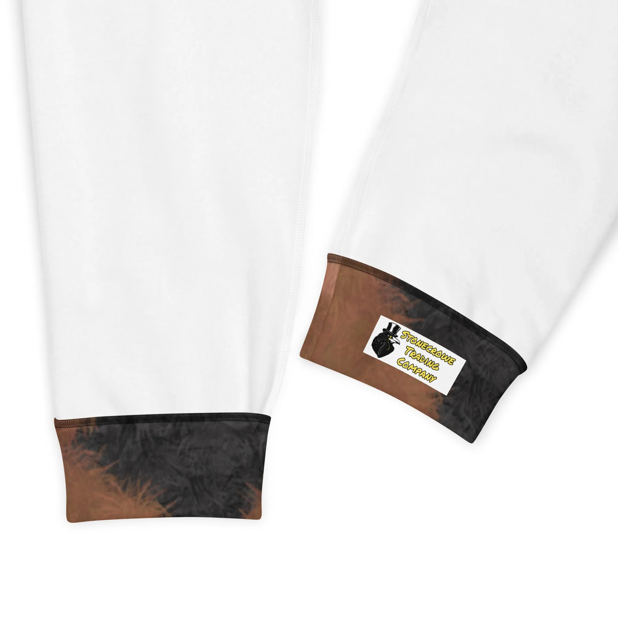 Patched Tortoiseshell Fur Print Men's Slim Fit Joggers