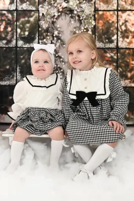 "Dixie" Blouse & Black Houndstooth Skort