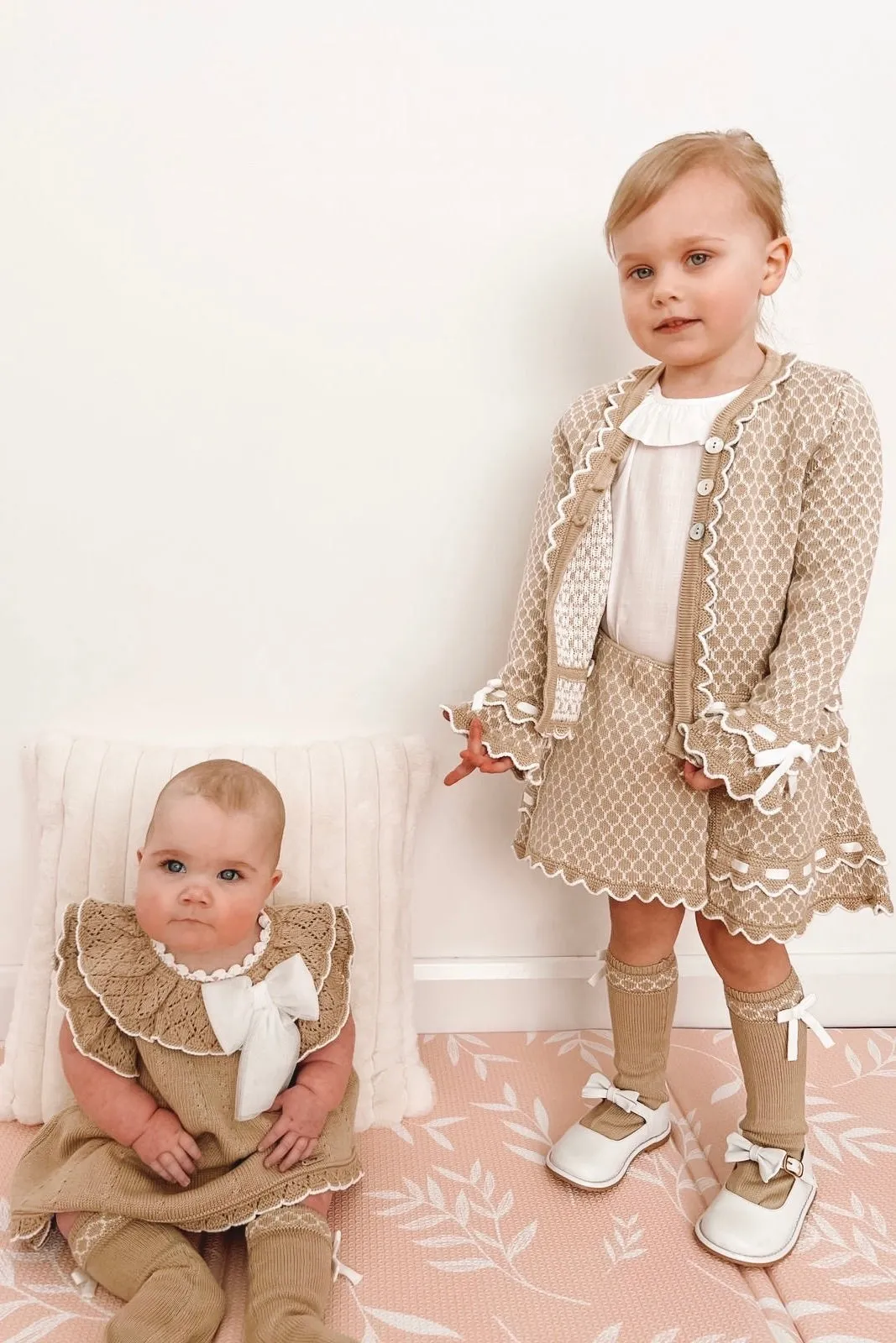 "Liora" Camel Knit Dress & Bloomers