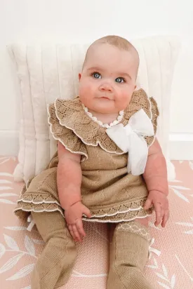 "Liora" Camel Knit Dress & Bloomers