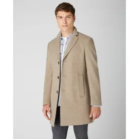 Remus Uomo Quinn Tailored Overcoat Taupe 90379