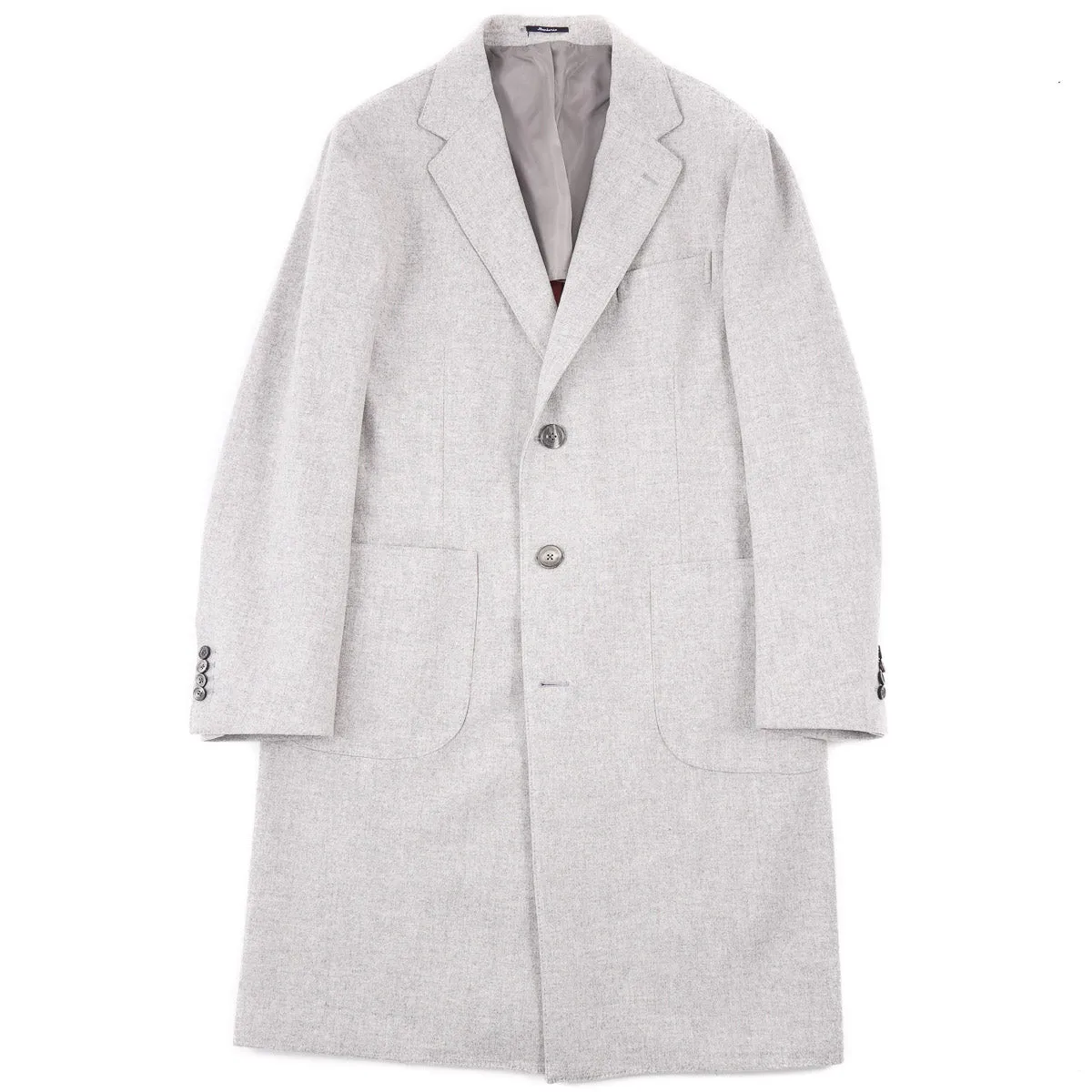 Sartorio Soft Flannel Wool Overcoat