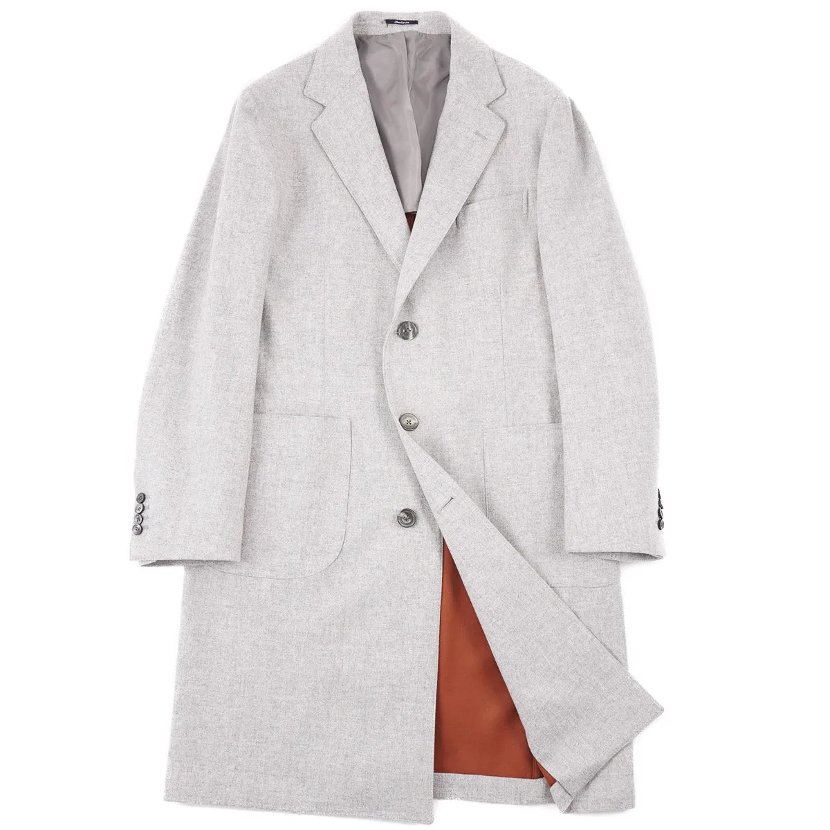 Sartorio Soft Flannel Wool Overcoat