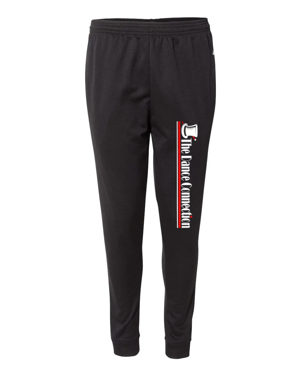 TDC - Black Badger - Athletic Fleece Joggers - 2215 w/ TDC Top Hat Logo down Left Leg.