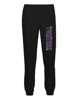 Twisters Gymnastics Badger - Athletic Fleece Joggers - 2215 w/ Twisters 2 Color Spangle Design