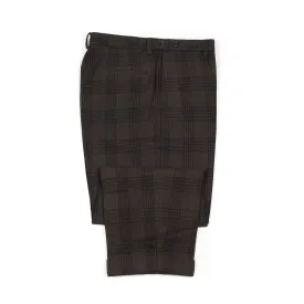 Wide flat front trousers in brown, black and green (separates)