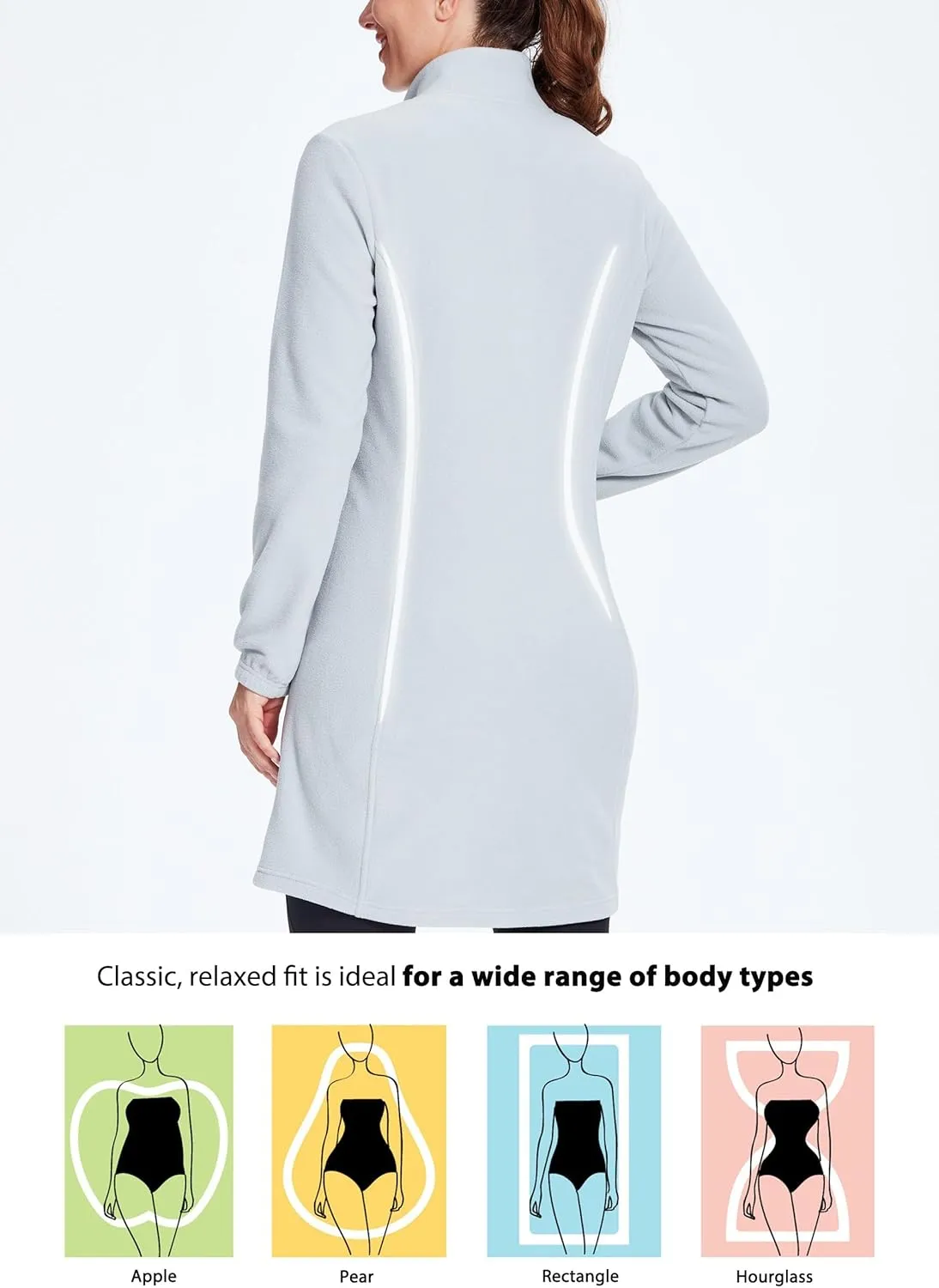 Willit Women's Fleece Dress Sweatshirt Thermal Long Pullover Polar Winter Dress with Pocket