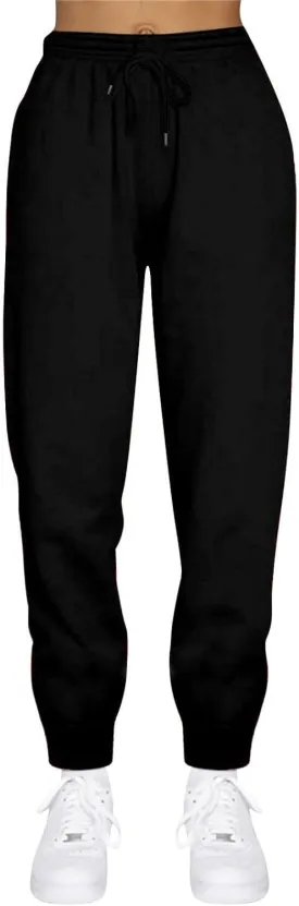 Womens Sweatpants Baggy Drawstring Plus Size Joggers Cinch Bottom Fleece Sweatpants Casual Athletic Joggers with Pockets